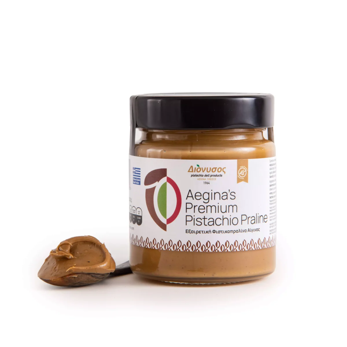 Διονυσος Premium Φυστικοπραλίνα Αιγίνης – Πλούσια Φυστικογεύση με Βελούδινη Υφή - Image 1