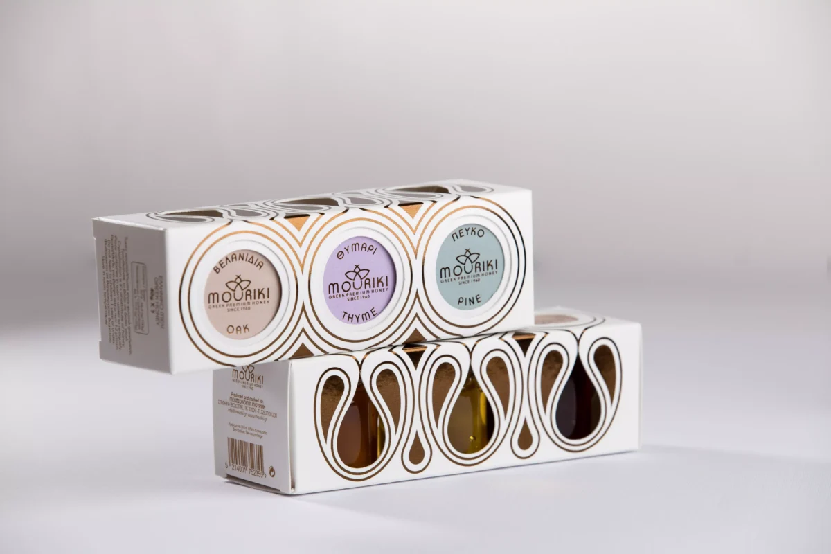 MOURIKI Ελληνική Κασετίνα Δώρου 3x – Θυμάρι, Πεύκο & Βελανιδιά με Καινοτόμο Design - Image 1