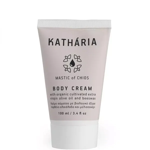 KATHARIA Κρέμα Σώματος με Βιολογικό Έξτρα Παρθένο Ελαιόλαδο, Μελισσοκέρι & Μαστίχα Χίου – Βαθιά Ενυδάτωση & Φυσική Απαλότητα