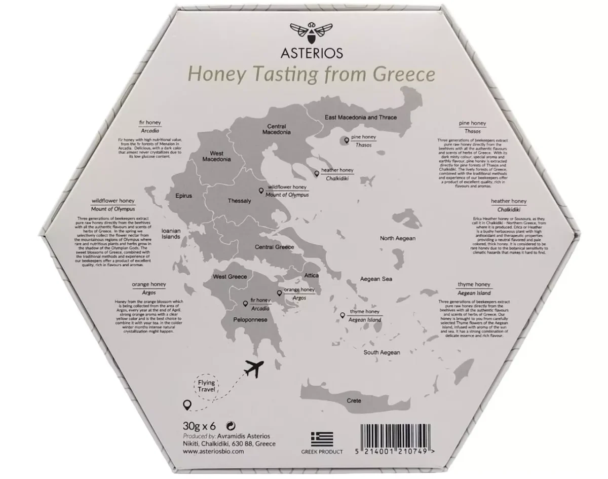ASTERIOS Premium Κασετίνα με 6 Ελληνικά Μέλια – Πολυτελές Σετ Δώρου με Επιλεγμένες Ποικιλίες - Image 2